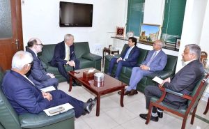 Federal Minister for Petroleum Ali Pervaiz Malik held a meeting with Pierce Onthank, CEO of Hycarbex-American Energy and Faheem Haider, CEO of Mari Energies.