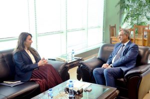 U.S. Chargé d'Affaires Natalie Baker Met Federal Minister for Law & Justice and Human Rights Senator Azam Nazeer Tarar to discuss bilateral relations.