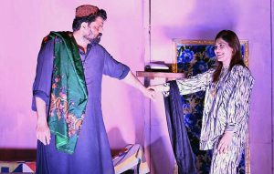 Artists perform the stage play “Khamoshi” during the Hyderabad Theatre Festival 2025 at Sindh Museum. APP/FHN/MAF/TZD/SSH