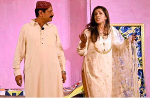 Artists perform the stage play “Khamoshi” during the Hyderabad Theatre Festival 2025 at Sindh Museum. APP/FHN/MAF/TZD/SSH