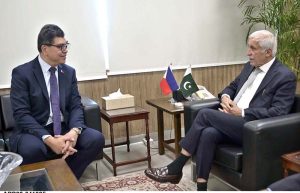 Ambassador of the Philippines Dr. Emmanuel R. Fernandez called on Federal Minister for Board of Investment Qaiser Ahmed Shaikh.