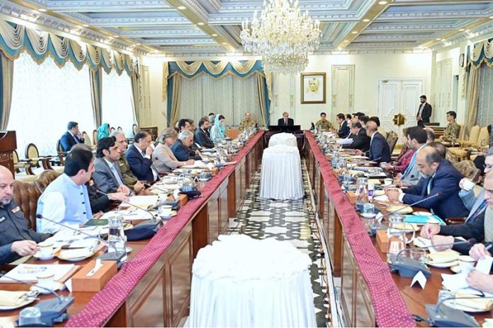 Prime Minister Muhammad Shehbaz Sharif chairing a meeting regarding repatriation of Afghan Refugees