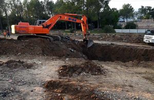Heavy machinery at work on the under-construction Shaheen Chowk Underpass, a key CDA urban development project in Federal Capital.