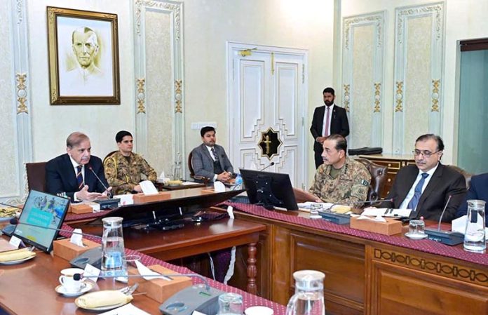 Prime Minister Muhammad Shehbaz Sharif chairing a meeting regarding repatriation of Afghan Refugees