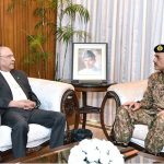 President Asif Ali Zardari in a meeting with Chief of Army Staff, Field Marshal Syed Asim Munir, at Aiwan-e-Sadr