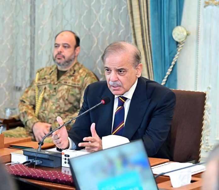 Prime Minister Muhammad Shehbaz Sharif chairing a meeting regarding repatriation of Afghan Refugees