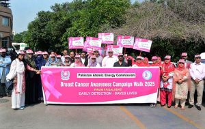 Doctors and paramedical staff of the hospital participated Breast Cancer awareness walk at PINUM Hospital.