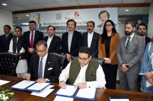 SMEDA and MMBL inked MoU on Promotion of micro-financing under the supervision of Special Assistant to the Prime minister Haroon Akhtar khan.