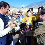 Prime Minister Muhammad Shehbaz Sharif arrives in Chitral on one day official visit.