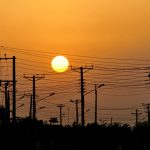 An eye-catching view of sunset over the city