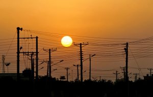 An eye-catching view of sunset over the city