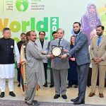 Prime Minister Muhammad Shehbaz Sharif presents awards to polio workers for the recognition of their services in the Pakistan Polio Eradication Programme, on World Polio Day