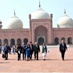 Speaker of the Grand National Assembly of Türkiye, Professor Dr. Numan Kurtulmuş, and Speaker of the National Assembly of the Republic of Azerbaijan, Ms. Sahiba Gafarova, along with their parliamentary delegations, visited the historic Badshahi Mosque. Speaker of the Punjab Assembly Malik Muhammad Ahmad Khan and other dignitaries were also present on the occasion