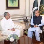 Interior Minister Mohsin Raza Naqvi calls on Prime Minister Muhammad Shehbaz Sharif.