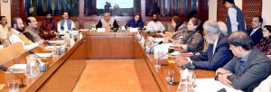 Senator Saifullah Abro, Chairman senate standing committee on economic affairs presiding over a meeting of the committee at Parliament House