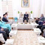 A delegation led by Chairman Pakistan People's Party Bilawal Bhutto Zardari meets Prime Minister Muhammad Shehbaz Sharif