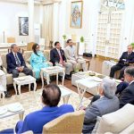 A delegation led by Chairman Pakistan People's Party Bilawal Bhutto Zardari meets Prime Minister Muhammad Shehbaz Sharif