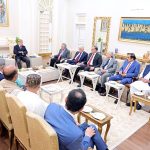 A delegation led by Chairman Pakistan People's Party Bilawal Bhutto Zardari meets Prime Minister Muhammad Shehbaz Sharif