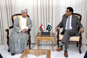 Omani Ambassador Fahad Al-Kharusi calls on Federal Minister for Education and Professional Training Dr. Khalid Maqbool Siddiqui.