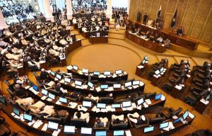 Speaker KP assembly Babar Saleem Swati announcing new elected Chief Minister KP Sohail Afridi after voting