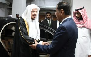 - Speaker National Assembly Sardar Ayaz Sadiq receiving Chairman of Shura Council of the Kingdom of Saudi Arabia Dr. Abdullah bin Mohammed bin Ibrahim Al-Sheikh on his arrival at Parliament House.