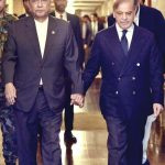 President Asif Ali Zardari with Prime Minister Muhammad Shehbaz Sharif at Aiwan-e-Sadr