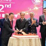 Prime Minister Muhammad Shehbaz Sharif cuts cake on the occasion of 102nd Republic Day of Türkiye.
