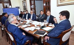 Sindh Chief Minister Syed Murad Ali Shah presides over a meeting of the Energy Department at CM House.