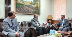 Canadian High Commissioner Tarik Ali Khan calls on Federal Minister for Commerce Jam Kamal Khan to discuss enhancing bilateral trade, investment cooperation and participation in upcoming sector-specific expos.