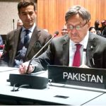 Senator Farooq H. Naek, Member of the committee on democracy and human rights speaking on the draft resolution recognizing and supporting the victims of illegal international adoption and taking measures to prevent this practice at 151st inter-parliamentary Union Assembly (IPU).