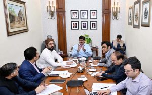 Sindh Chief Minister Syed Murad Ali Shah presides over a meeting at CM House to finalize the Wheat Growers' Support Programme.