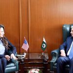 Federal Minister for National Food Security and Research Rana Tanveer Hussain meeting with Acting U.S. Ambassador to Pakistan Natalie A. Baker to discuss enhanced Pak-U.S. agricultural cooperation