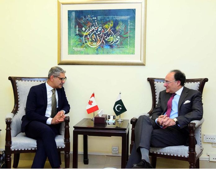H.E. Mr. Tarik Ali Khan, the new High Commissioner of Canada to Pakistan, called on Federal Minister for Finance and Revenue Senator Muhammad Aurangzeb at the Finance Division H.E. Mr. Tarik Ali Khan, the new High Commissioner of Canada to Pakistan, called on Federal Minister for Finance and Revenue Senator Muhammad Aurangzeb at the Finance Division