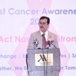 Chairman Senate, Syed Yousaf Raza Gilani addressing as chief guest at the World Breast Cancer & Mental Health Awareness Seminar