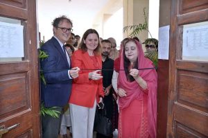 Consul General of the Republic of Turkey, Honorable Mehmet Eyman Şimşek, is Inaugurating fine Art Exhibition at Govt College Women University Sialkot (GCWUS).