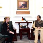 H.E Ms. Ina Lepel, Ambassador of Republic of Germany called on Muhammad Raza Hayat Harraj, Federal Minister for Defence Production
