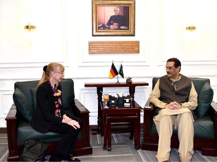 H.E Ms. Ina Lepel, Ambassador of Republic of Germany called on Muhammad Raza Hayat Harraj, Federal Minister for Defence Production