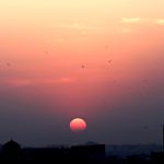 An attractive view of sunset in the Provincial Capital City