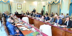 Prime Minister Muhammad Shehbaz Sharif meets with leading Businessmen and Industrialists to discuss Business Investment Climate