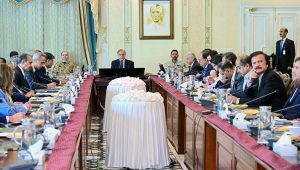 Prime Minister Muhammad Shehbaz Sharif meets with leading Businessmen and Industrialists to discuss Business Investment Climate