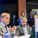 Prime Minister Muhammad Shehbaz Sharif addresses the Regional Transport Ministers' Conference