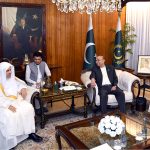 Secretary General of the Muslim World League (MWL) and Chairman of the Organisation of Muslim Scholars, Dr Mohammad bin Abdulkarim Al-Issa, calls on President Asif Ali Zardari at Aiwan-e-Sadr