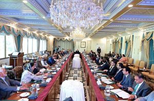 Prime Minister Muhammad Shehbaz Sharif chairs the Federal Cabinet Meeting.