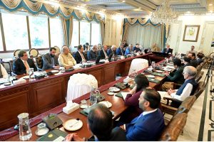 Prime Minister Muhammad Shehbaz Sharif chairs the Federal Cabinet Meeting.