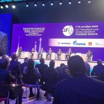 Federal Minister for Petroleum Ali Pervaiz Malik addressing plenary session of St Petersburg International Gas forum 2025
