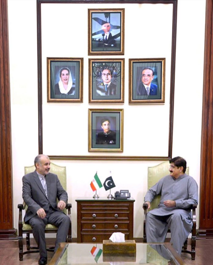 Sindh Chief Minister Syed Murad Ali Shah meets with the newly appointed Iranian Consul General, Mr Akbar Eissazadeh, at CM House