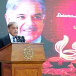 Prime Minister Muhammad Shehbaz Sharif addresses the special ceremony on the eve of Diwali.