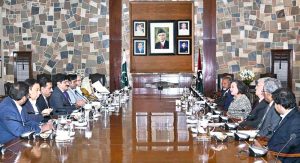 Sindh Chief Minister Syed Murad Ali Shah meets with a World Bank delegation led by Country Director Ms. Bolormaa Amgaabazar at CM House.
