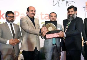 Chairman Prime Minister’s Youth Programme Rana Mashood Ahmed Khan addresses to the Al-Baraka Pakistan Olive Summit at a local hotel.
