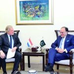 The new Ambassador of the Kingdom of the Netherlands to Pakistan, Mr. Robert-Jan Siegert, calls on Federal Minister for Finance and Revenue, Senator Muhammad Aurangzeb, at the Finance Division